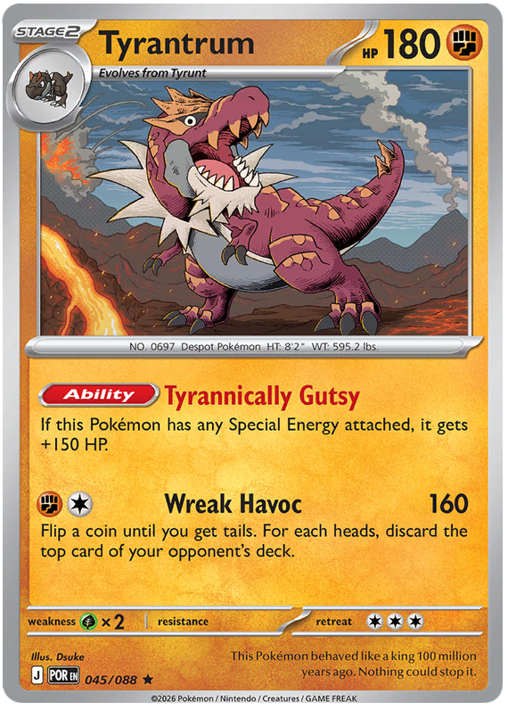 Tyrantrum #045/088 Holo Rare | Mega Evolution – Perfect Order