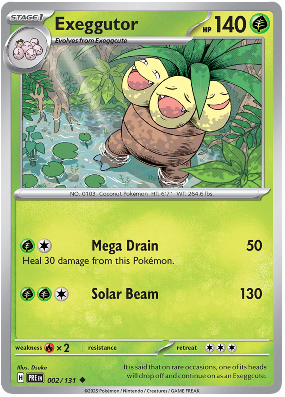 Exeggutor #002/131 Uncommon | Scarlet & Violet – Prismatic Evolutions