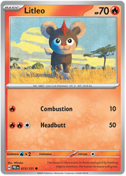 Litleo #015/131 Reverse Holo | Scarlet & Violet – Prismatic Evolutions