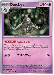 Dusclops #036/131 Common | Scarlet & Violet – Prismatic Evolutions