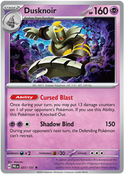 Dusknoir #037/131 Holo Rare | Scarlet & Violet – Prismatic Evolutions