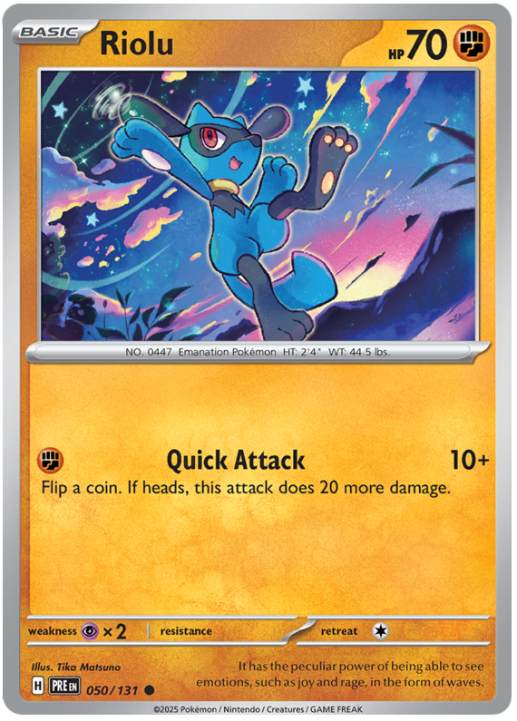Riolu #050/131 Common | Scarlet & Violet – Prismatic Evolutions
