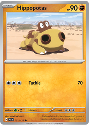 Hippopotas #052/131 Common | Scarlet & Violet – Prismatic Evolutions
