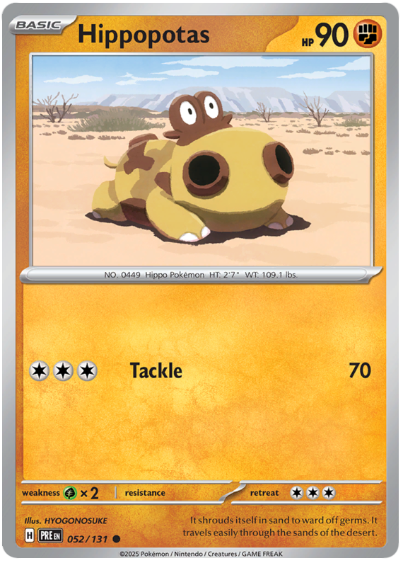 Hippopotas #052/131 Common | Scarlet & Violet – Prismatic Evolutions