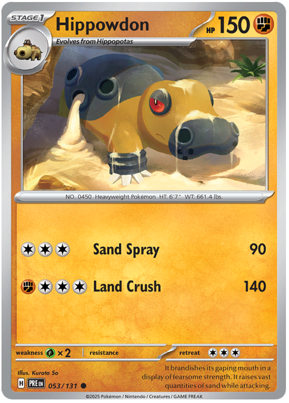 Hippowdon #053/131 Common | Scarlet & Violet – Prismatic Evolutions