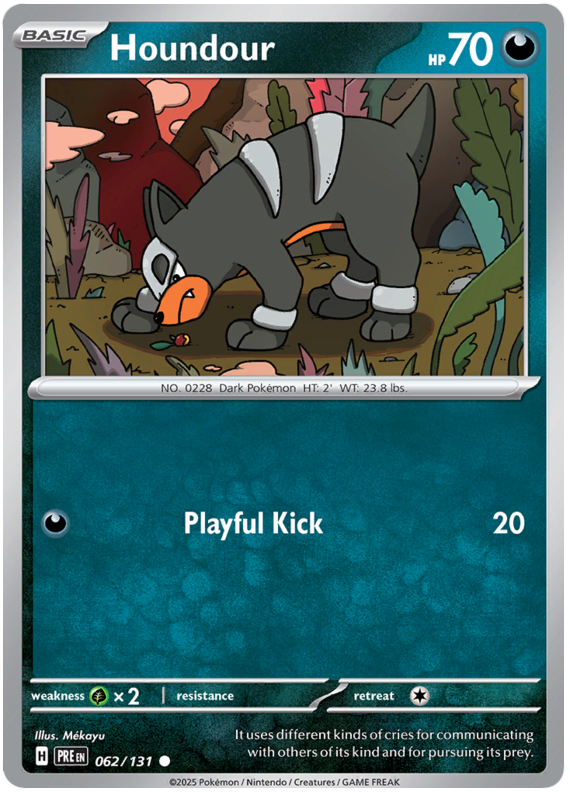 Houndour #062/131 Reverse Holo | Scarlet & Violet – Prismatic Evolutions