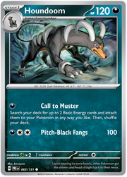 Houndoom #063/131 Reverse Holo | Scarlet & Violet – Prismatic Evolutions