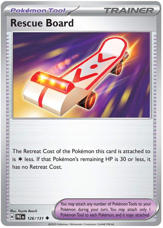 Rescue Board #126/131 Uncommon | Scarlet & Violet – Prismatic Evolutions
