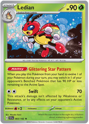Ledian #003/142 Reverse Holo | Scarlet & Violet – Stellar Crown