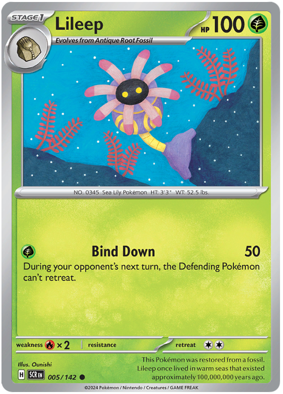 Lileep #005/142 Common | Scarlet & Violet – Stellar Crown