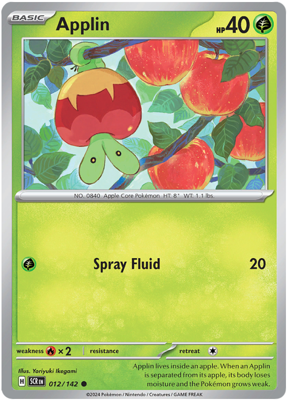 Applin #012/142 Reverse Holo | Scarlet & Violet – Stellar Crown
