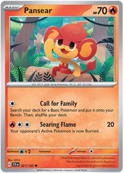 Pansear #021/142 Common | Scarlet & Violet – Stellar Crown