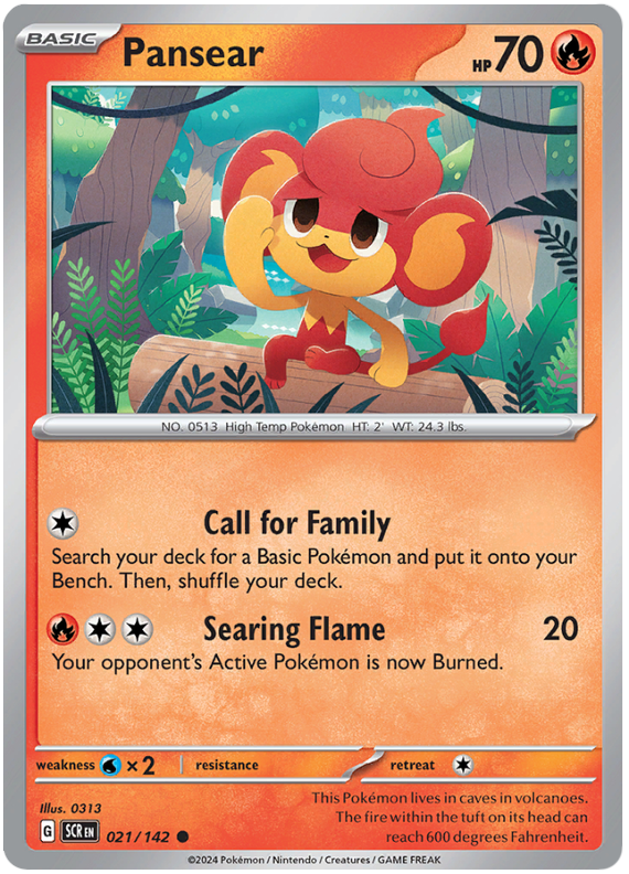 Pansear #021/142 Common | Scarlet & Violet – Stellar Crown