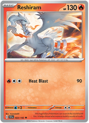 Reshiram #022/142 Uncommon | Scarlet & Violet – Stellar Crown
