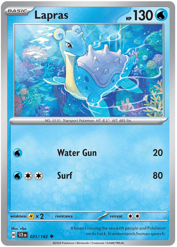 Lapras #031/142 Uncommon | Scarlet & Violet – Stellar Crown