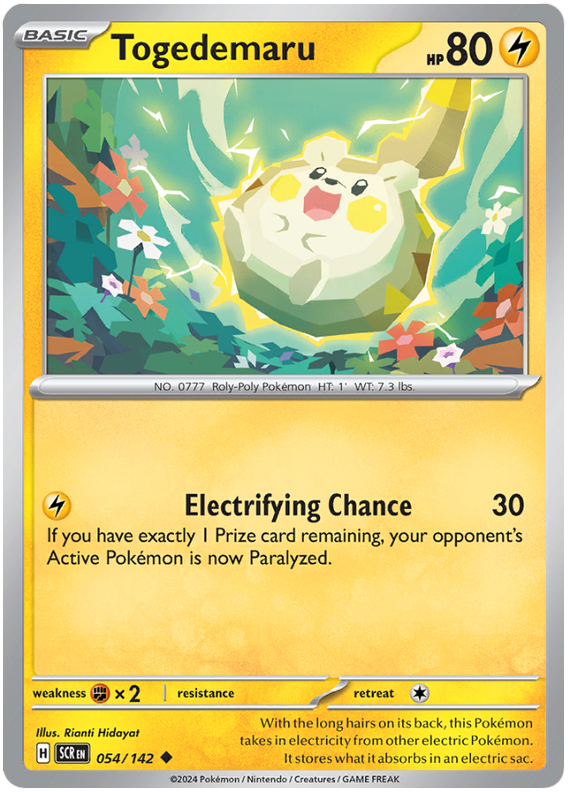 Togedemaru #054/142 Uncommon | Scarlet & Violet – Stellar Crown