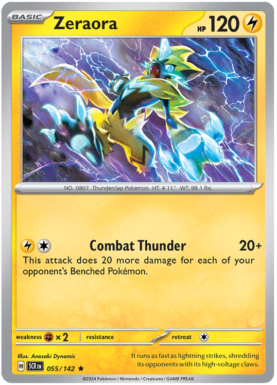 Zeraora #055/142 Holo Rare | Scarlet & Violet – Stellar Crown