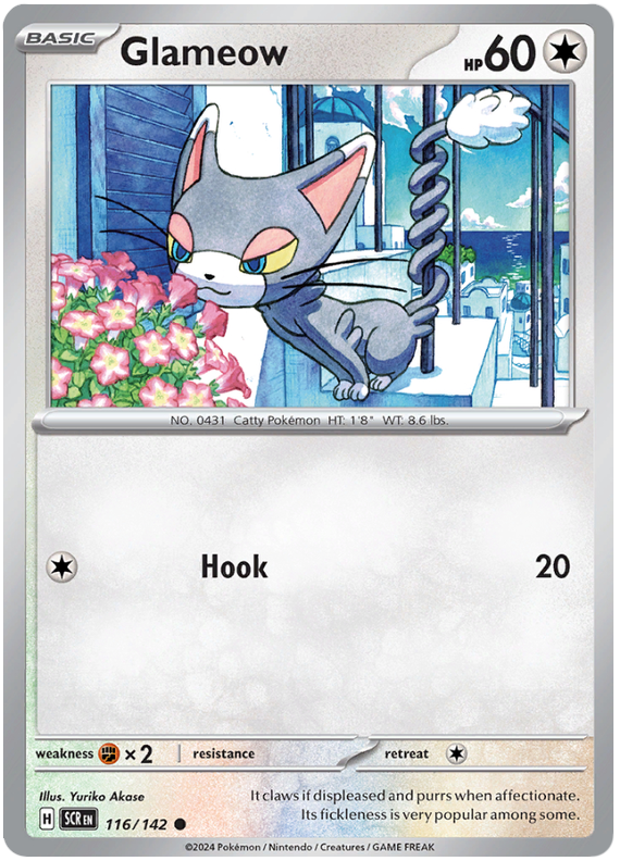 Glameow #116/142 Reverse Holo | Scarlet & Violet – Stellar Crown