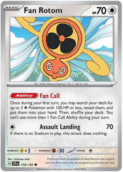 Fan Rotom #118/142 Common | Scarlet & Violet – Stellar Crown