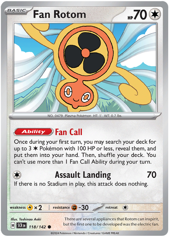 Fan Rotom #118/142 Common | Scarlet & Violet – Stellar Crown