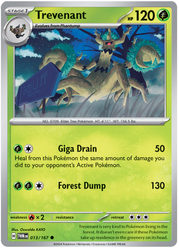 Trevenant #013/167 Common | Scarlet & Violet – Twilight Masquerade