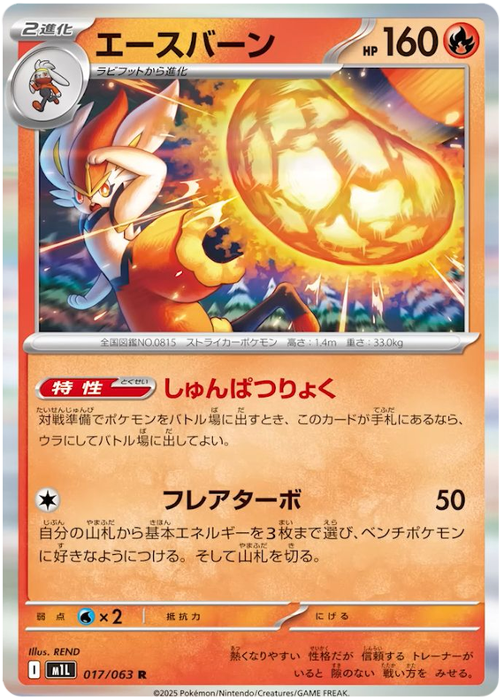 Cinderace #017/063 Holo Rare | Mega Brave