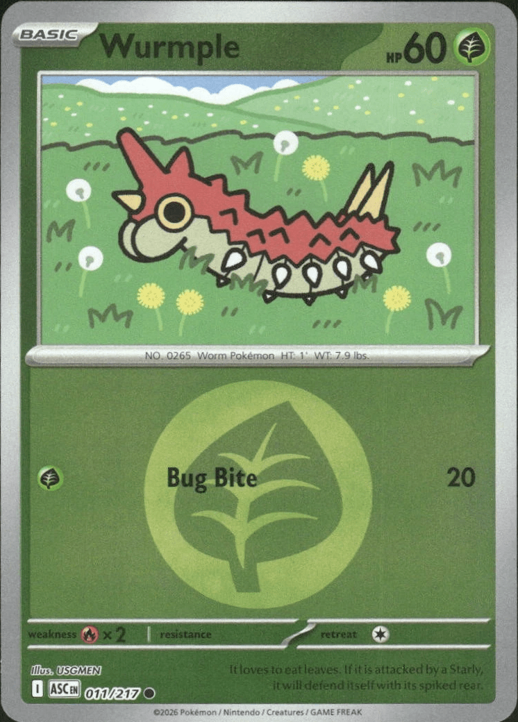 Wurmple - 011/217 (Energy Symbol Pattern) - ME: Ascended Heroes (ASC) by SAFAQATI on MYNTED