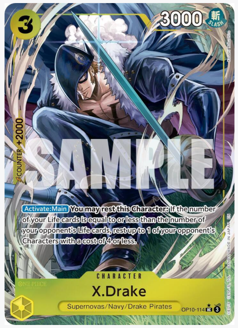 X.Drake (Alternate Art) (OP10-114) by Nekohime TCG on MYNTED