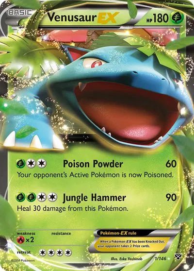 XY Base Set Venusaur EX 1/146 by PlayVault on MYNTED