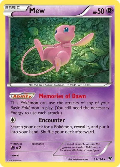 XY - Fates Collide Mew 29/124 - LP by PlayVault on MYNTED