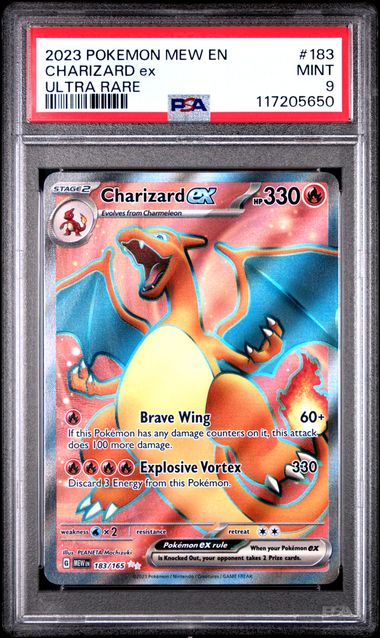183/165 شارizard ex - 151 - PSA 9