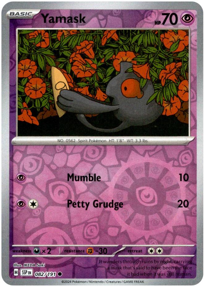 Yamask [Reverse Holo] 82 Pokemon Surging Sparks by Moe‘s Vault on MYNTED