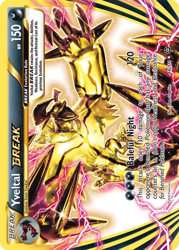 Yveltal BREAK Steam Siege Rare BREAK 66 by PokeSource on MYNTED