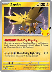 Zapdos 055/128 (30th Celebration) by PokeeMom on MYNTED