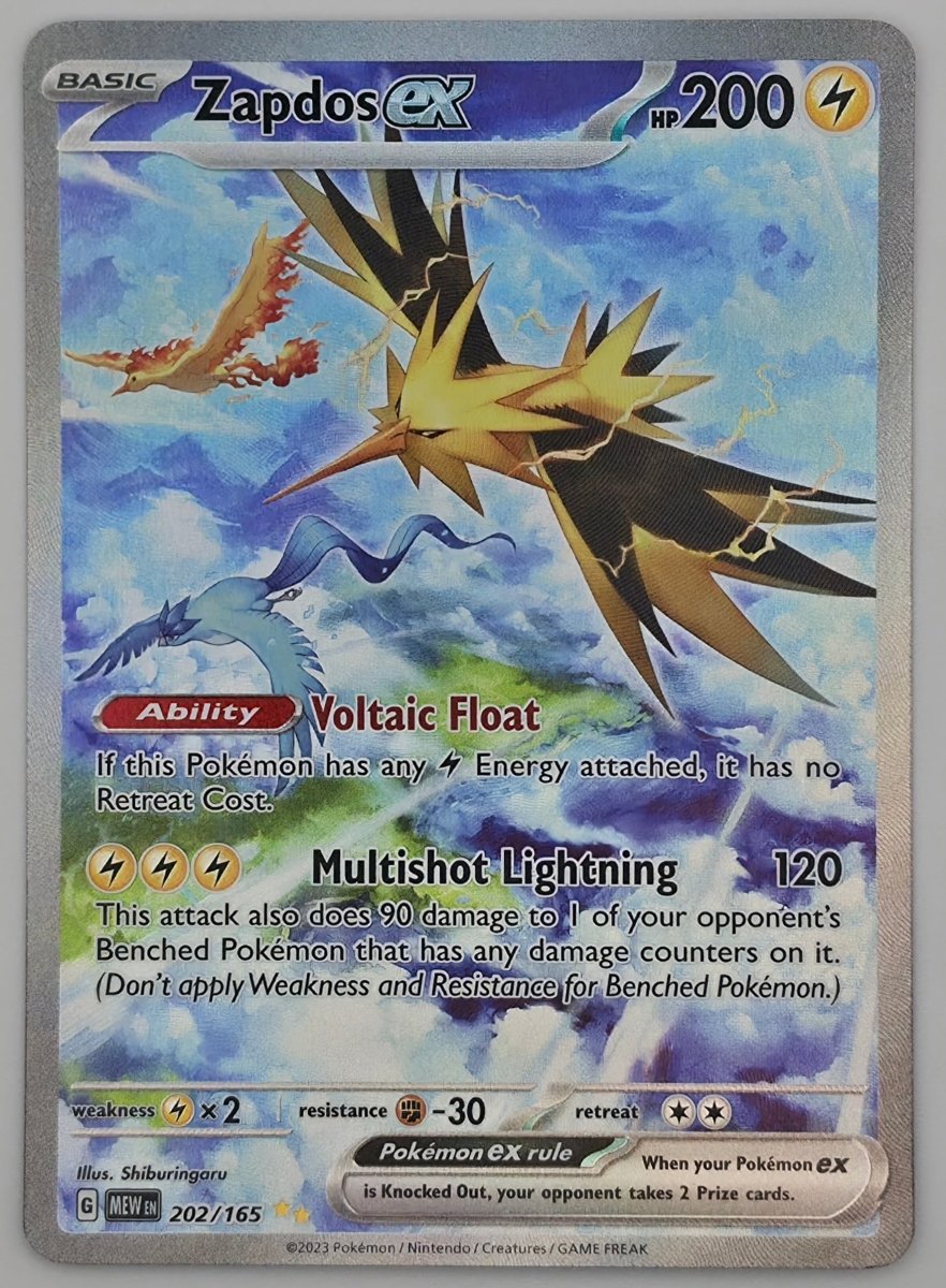 Zapdos ex - 202/165 - SV: Scarlet & Violet 151 (MEW) by Poké Dubai on MYNTED