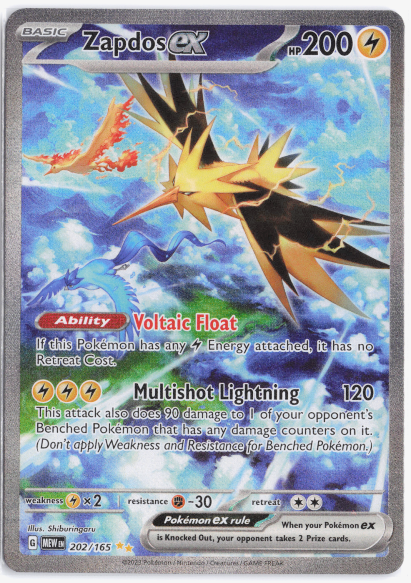 Zapdos ex SV: 151 Special Illustration Rare 202/165 by Schmutzfink TCG on MYNTED