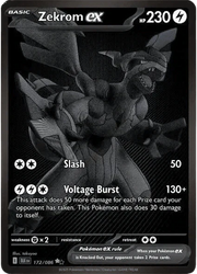 Zekrom EX 172/086 - Black Bolt - Black White Rare by Light Collectibles on MYNTED