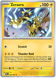 Zeraora 078/182 Holo Rare | Scarlet & Violet – Destined Rivals by Worth the XP on MYNTED