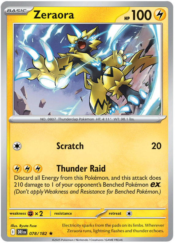 Zeraora 078/182 Holo Rare | Scarlet & Violet – Destined Rivals by Worth the XP on MYNTED