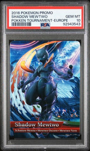 PSA 10 (SET OF 2) 2016 POKEMON PROMO POKKEN TOURNAMENT SHADOW MEWTWO + DARK  MEWTWO