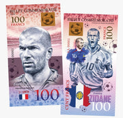 Zinedine Zidane 100 Francs UNCB banknote by UNCB on MYNTED