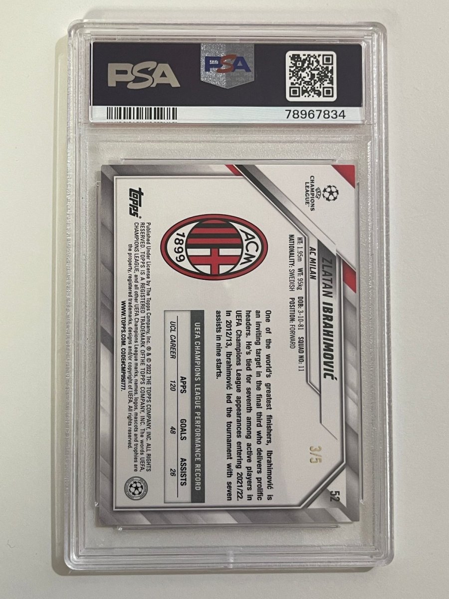 Zlatan Ibrahimovic - 2021 - 22 Topps UCL Red Jade /5 PS9 by Card Market Ahuy on MYNTED