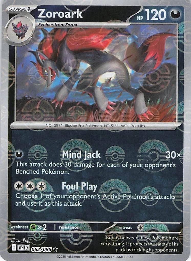 Zoroark - 062/086 (Poke Ball Pattern) - SV: White Flare (WHT) by SAFAQATI on MYNTED
