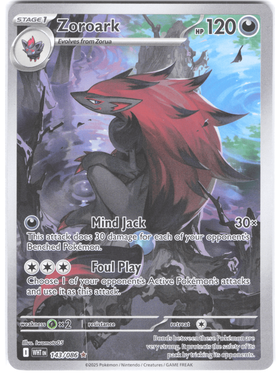 Zoroark White Flare Illustration Rare 143/086 by Schmutzfink TCG on MYNTED