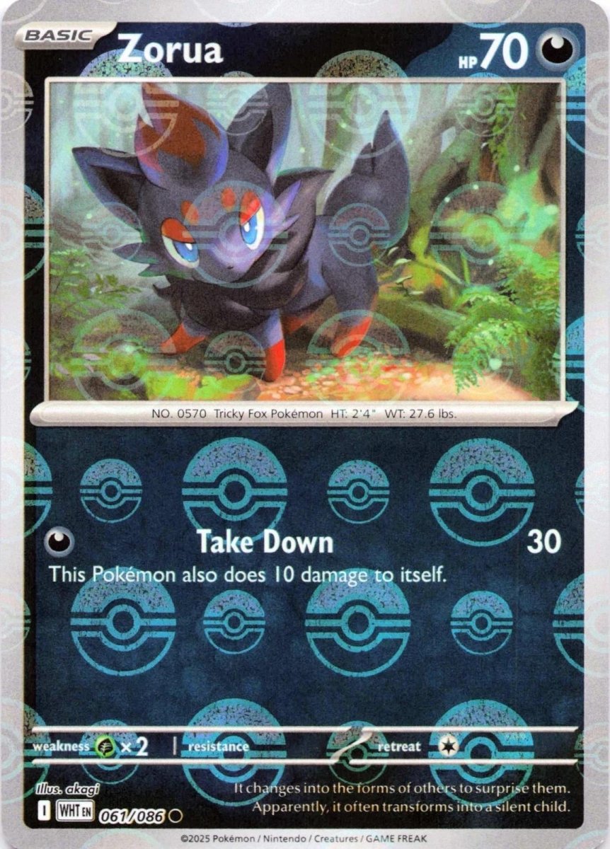 Zorua - 061/086 (Poke Ball Pattern) - SV: White Flare (WHT) by SAFAQATI on MYNTED
