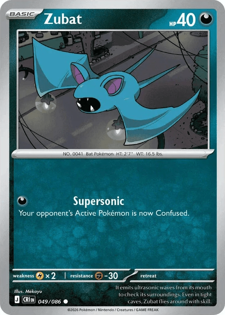 Zubat 049 Rev Holo - Chaos Rising by PokéPW on MYNTED