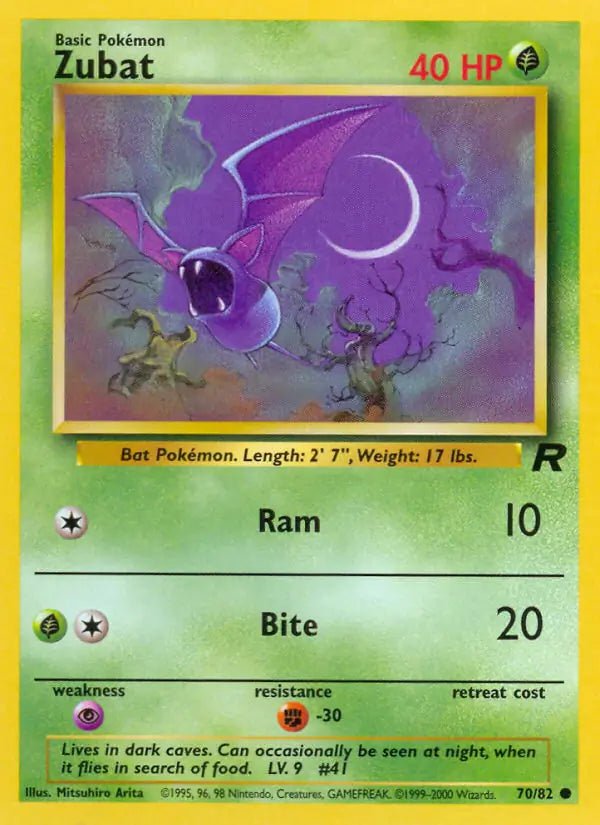 Zubat - 70/82 - Team Rocket by The Archive Stop on MYNTED
